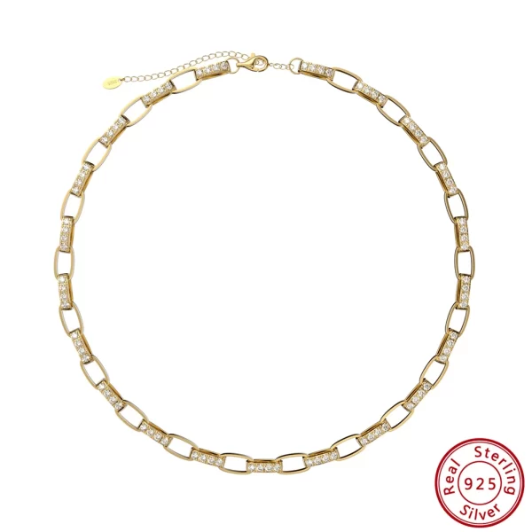 Colar de corrente cubana unissex, Effie Queen 14K Banhado A Ouro Italiano 3.0mm Punk, Moda Cubic Zirconia Gargantilha Cadeia Jóias SN312 - Image 7