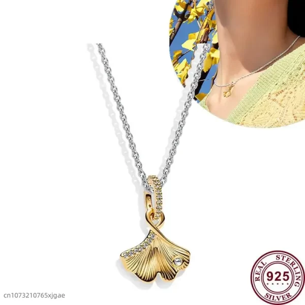 Colar da sorte de prata feminino, 925, Estrela Guardiã, Original, Requintado, Coelho Logotipo, Noivado, Jóias DIY, Luxo. - Image 12