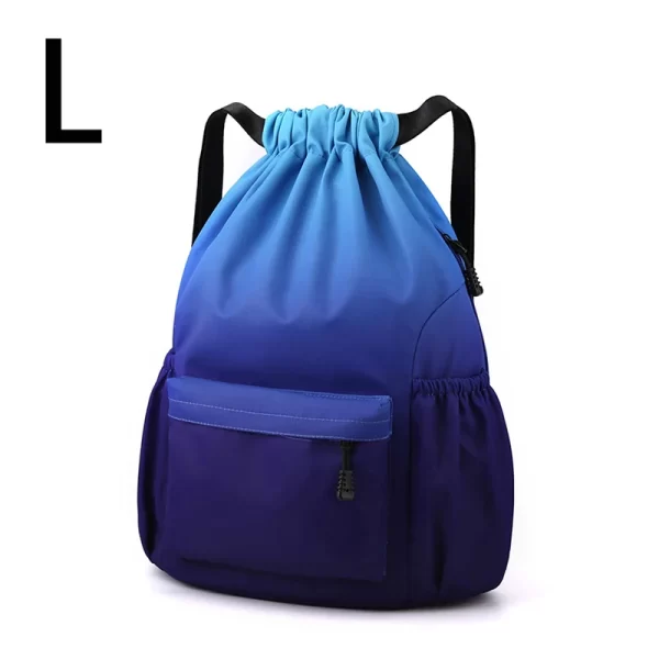 Mochila de Nylon impermeável com Bundle Bolso, Mochila Desportiva Portátil, Acampamento Ao Ar Livre, Lazer, Natação, Saco de Fitness - Image 13