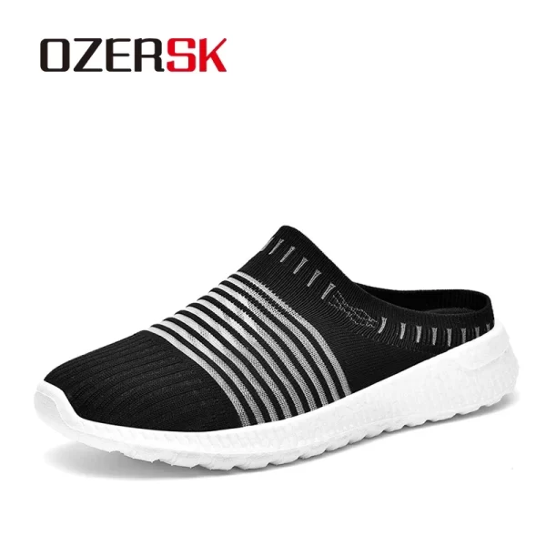 Chinelo de malha respirável unissex, OZERSK, Slides de Moda Verão, Sapatos de Praia Casuais Confortáveis, Alta Qualidade
