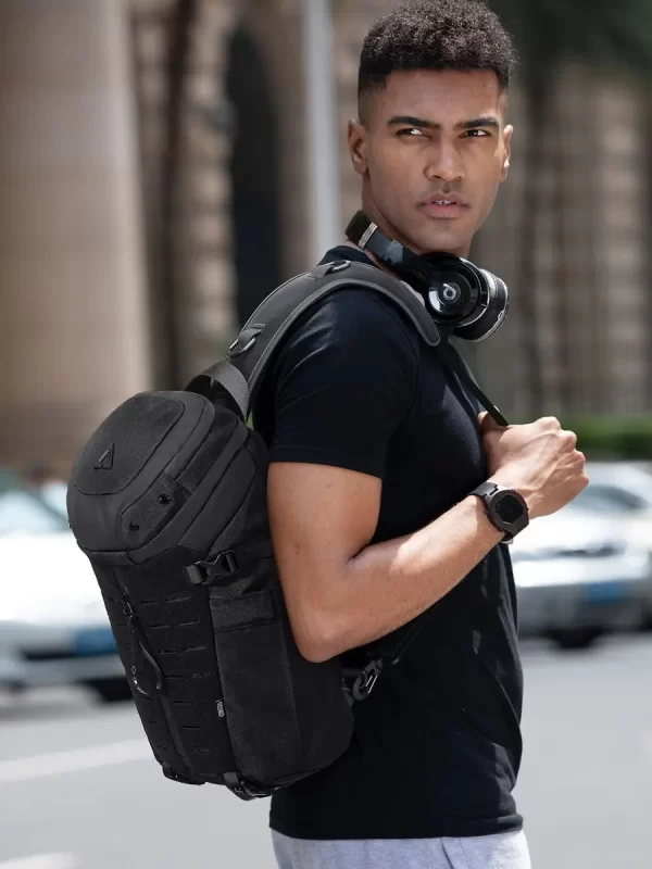 Bolsa masculina, Ozuko Bolsa Crossbody Anti-Roubo, Bolsa Peito USB Impermeável, Estilo Mensageiro de Viagem Curta, Designer de Moda - Image 5