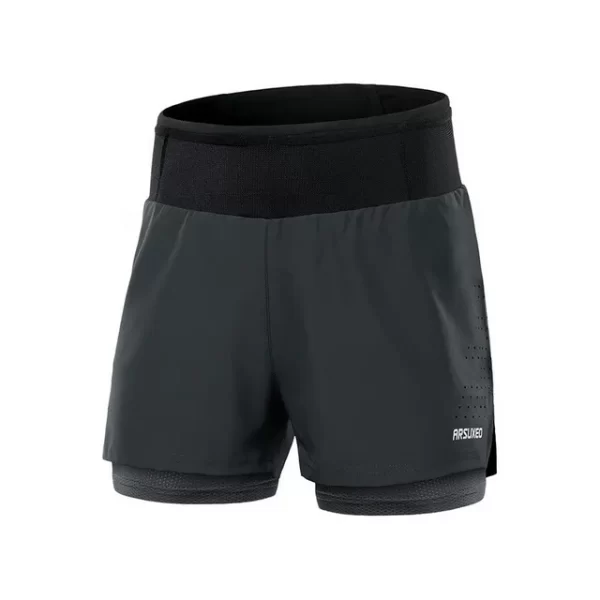 Shorts masculino, ARSUXEO-de corrida respirável de secagem rápida, esportes ao ar livre, calças curtas, treinamento de ginástica, fitness, exercício, 2 em 1 - Image 9