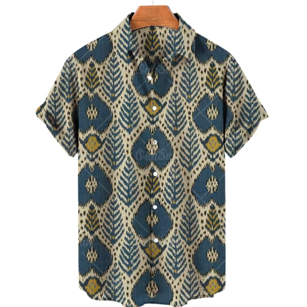 Camisas masculina,  de alta qualidade luxo hawaii dazn férias praia floral, superior melhor estilo étnico roupas. - Image 15