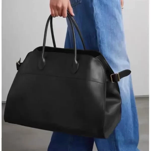 Bolsa de couro genuíno feminina, sacola do viajante, grande capacidade, designer de moda de luxo, sênior