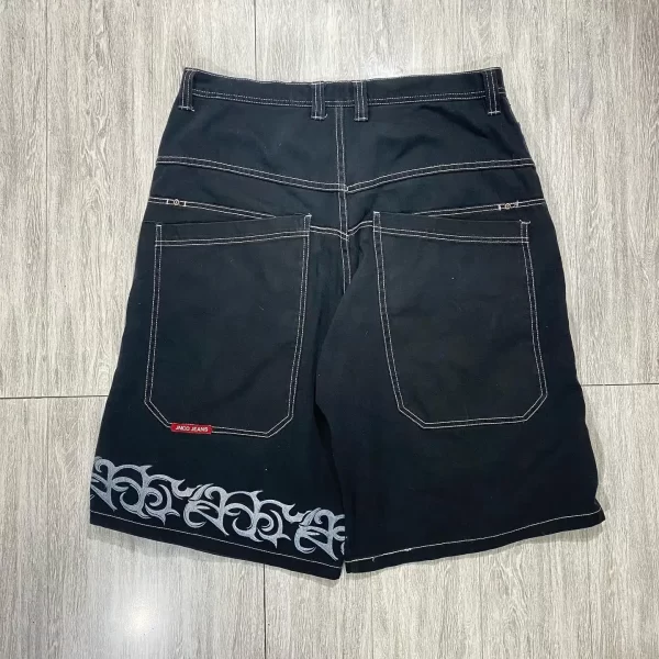 Shorts jeans unissex INCO, com padrão tigre branco, shorts soltos Y2K, neogótico, basquete harajuku, hip hop, verão - Image 21