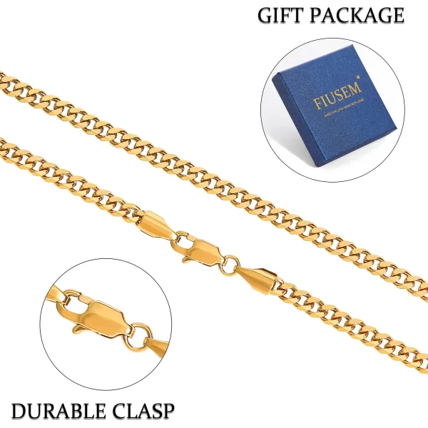 Colar de aço inoxidável unissex, Vonmoos, 14K Banhado A Ouro Jóias Pescoço Cadeia, Casal Colar Moda Estética. - Image 3