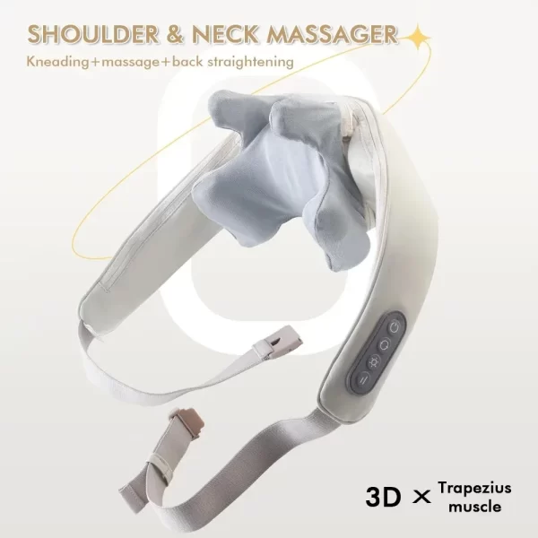 Aparelho de Massagem Elétrica Acupressão Xaile, Pescoço, Ombro, Costas, Wireles Calor Automático, Músculo, Trapézio, Travesseiro Cervical, Perna, Corpo - Image 4
