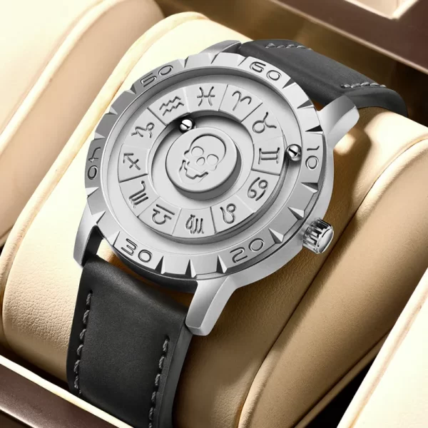 Relógio de pulso masculino, quartzo, magnético, FOXBOX, Impermeável, Criativo, Ponteiro de Rolagem, Trend Concept, Personalidade. - Image 7