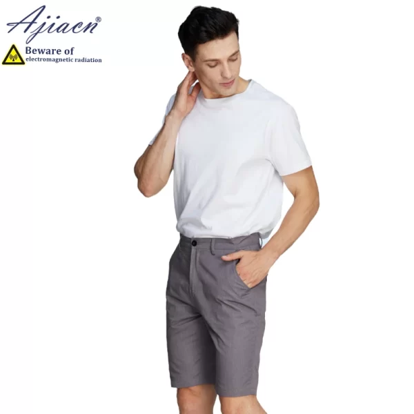Bermuda masculina, Genuíno anti-radiação eletromagnética terno feito sob encomenda shorts veículos novos da energia, 5g comunicação blindagem terno. - Image 3