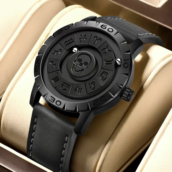 Relógio de pulso masculino, quartzo, magnético, FOXBOX, Impermeável, Criativo, Ponteiro de Rolagem, Trend Concept, Personalidade. - Image 8