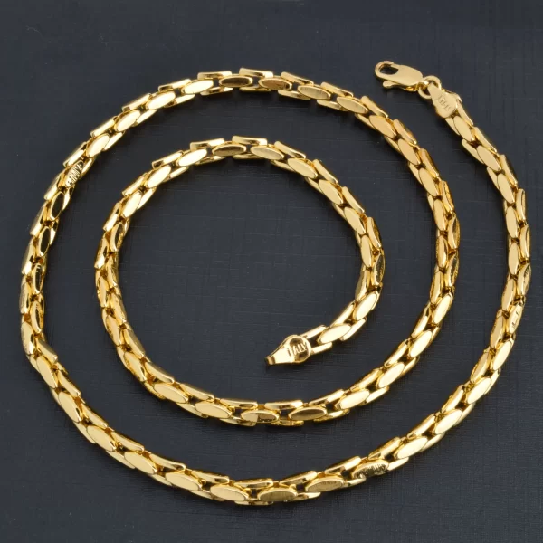 Colar de corrente, feminino,  cubano, Hip Hop Punk, meio-fio, cubano, gargantilha dourada 18k, na moda, uso diário, presente, italiano. - Image 7