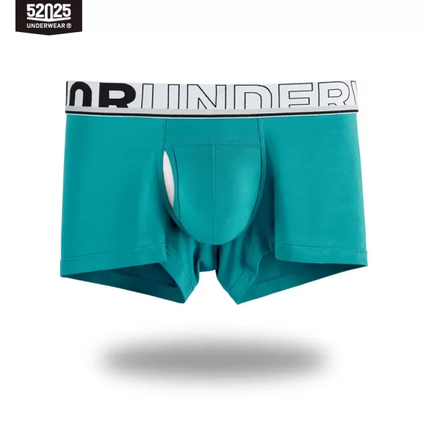 Cueca Boxer masculina de malha de seda de secagem rápida, cueca patenteada confortável, bolsa de separação, cuecas sexy, 52025 - Image 17