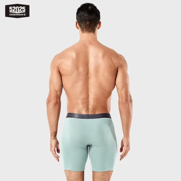 Cuecas Boxer sem costura masculina,  ultra macia, roupa interior respirável,  boxer longas, costura 8 ", moda sexy, 3pcs, 52025 - Image 6