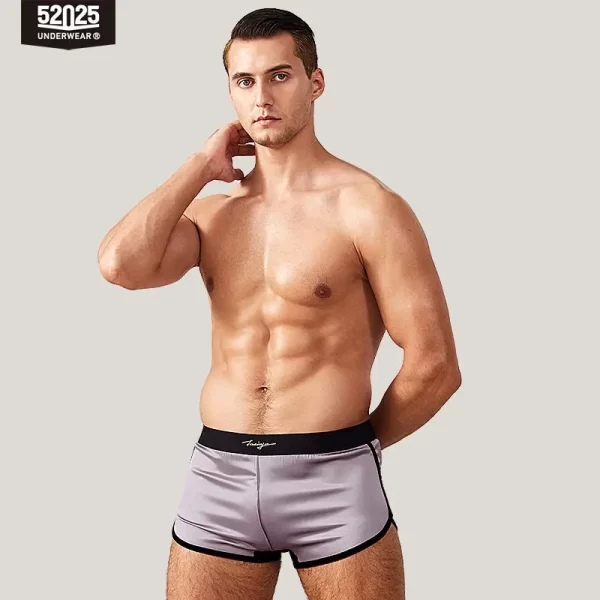 Cueca boxer masculina, de seda amora, shorts domésticos, roupa íntima confortável, seda natural pura, caseira de luxo, 52025 - Image 8