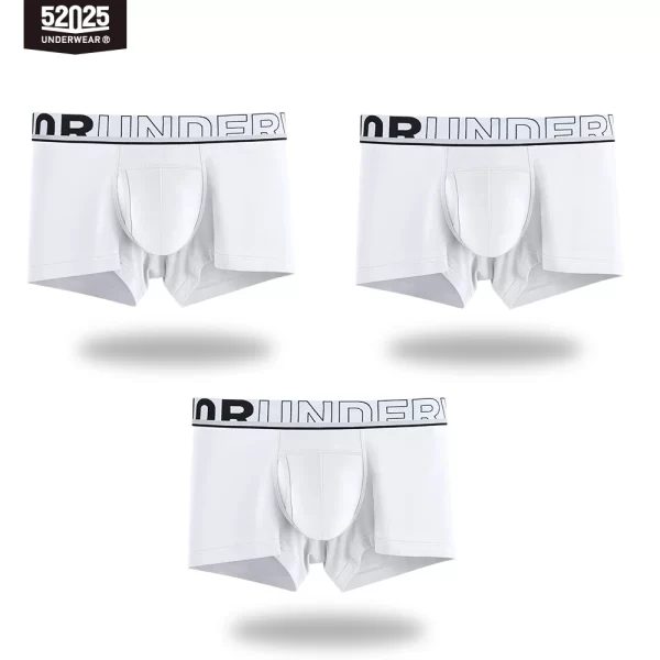 Cueca Boxer masculina de malha de seda de secagem rápida, cueca patenteada confortável, bolsa de separação, cuecas sexy, 52025 - Image 19