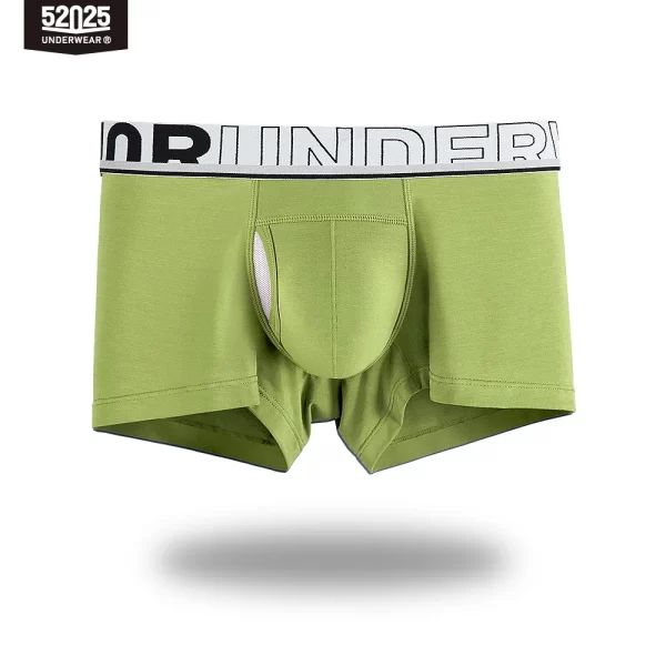 Cueca Boxer masculina de malha de seda de secagem rápida, cueca patenteada confortável, bolsa de separação, cuecas sexy, 52025 - Image 20