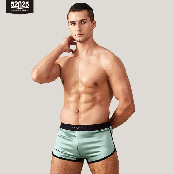 Cueca boxer masculina, de seda amora, shorts domésticos, roupa íntima confortável, seda natural pura, caseira de luxo, 52025 - Image 6