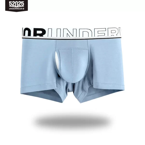 Cueca Boxer masculina de malha de seda de secagem rápida, cueca patenteada confortável, bolsa de separação, cuecas sexy, 52025 - Image 16