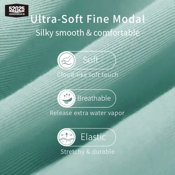 Cuecas Boxer sem costura masculina,  ultra macia, roupa interior respirável,  boxer longas, costura 8 ", moda sexy, 3pcs, 52025 - Image 3