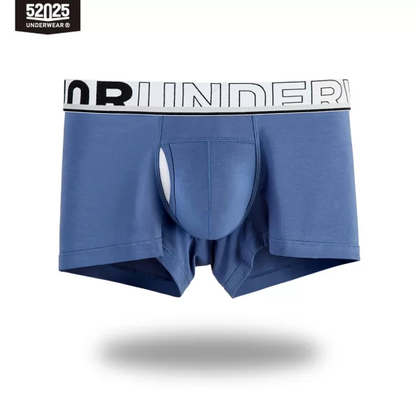 Cueca Boxer masculina de malha de seda de secagem rápida, cueca patenteada confortável, bolsa de separação, cuecas sexy, 52025 - Image 18