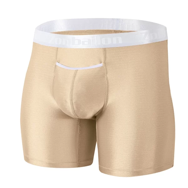 Cueca boxer masculina, de nylon respirável,  de perna longa,  de alta qualidade, novo, tamanho M-3XL. - Image 10