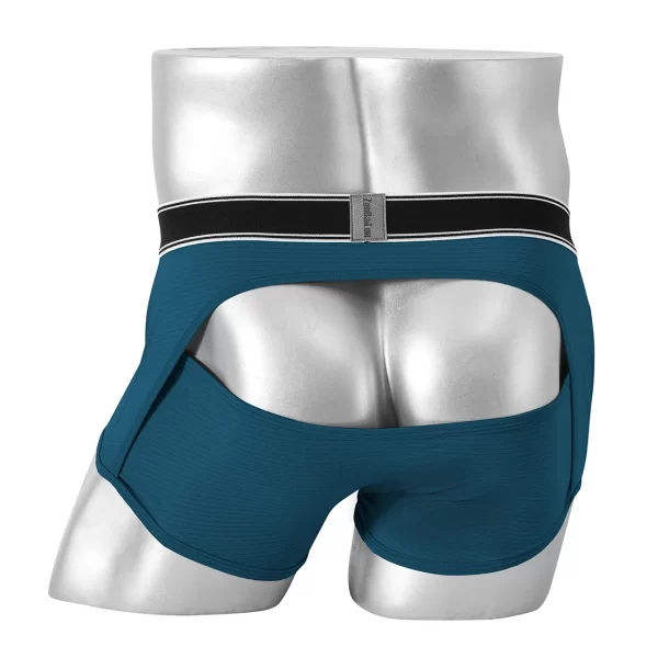 Cueca boxer masculina, sexy,  macia, respirável, design de personalidade, oca, moda. - Image 6