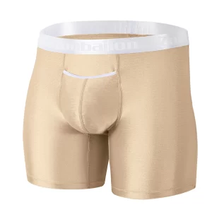 Cueca boxer masculina, de nylon respirável,  de perna longa,  de alta qualidade, novo, tamanho M-3XL.