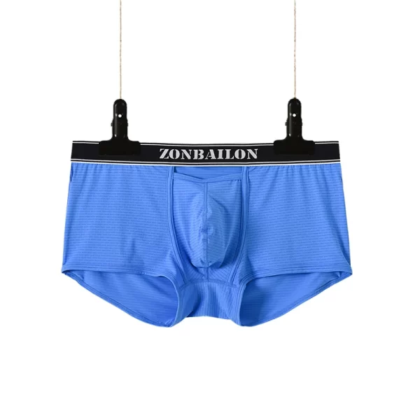 Cueca boxer masculina, sexy,  macia, respirável, design de personalidade, oca, moda. - Image 3