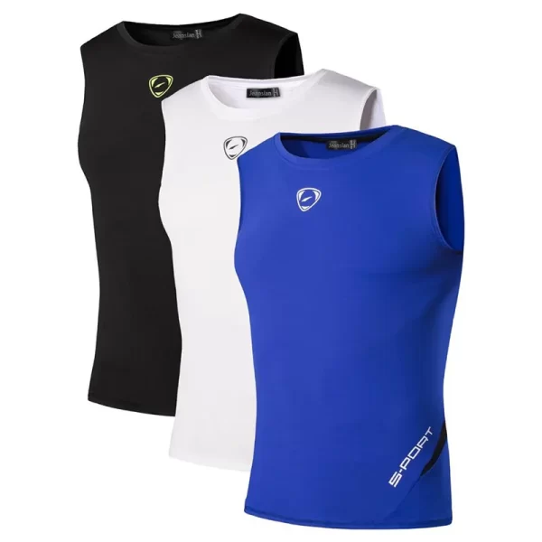 Camiseta regata masculina, Jeansian 3 pacote esporte tanque topos tanktops, sem mangas correndo grym workout fitness compressão fina lsl207 packa - Image 5