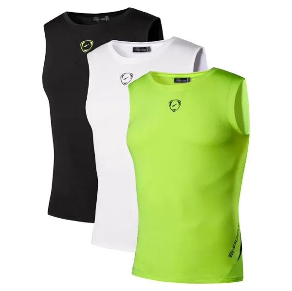 Camiseta regata masculina, Jeansian 3 pacote esporte tanque topos tanktops, sem mangas correndo grym workout fitness compressão fina lsl207 packa - Image 4