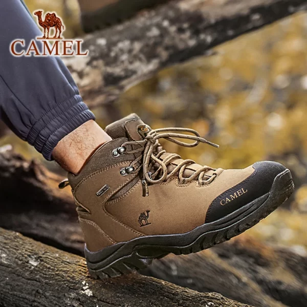 Sapatos de caminhada impermeáveis, unissex,  Golden Dome, ao ar livre, antiderrapantes, escalada, trekking, botas de couro - Image 3