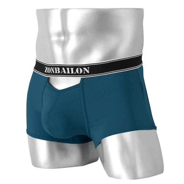 Cueca boxer masculina, sexy,  macia, respirável, design de personalidade, oca, moda. - Image 5