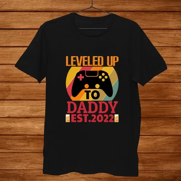 Camiseta de manga curta, masculina, com gola O, anúncio grávida, presente, promovido ao papai, para papai. - Image 5