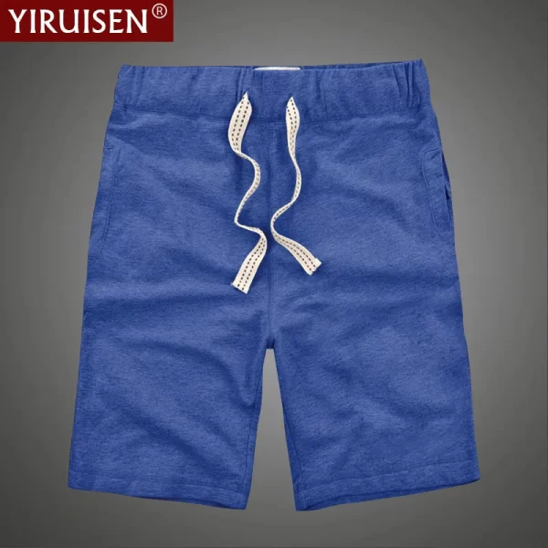 Bermuda masculina, 100% algodão, moda verão, Yiruisen, sólidos calças casuais, boardshorts, ginásio respirável roupas suaves - Image 12