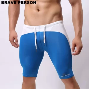 Shorts masculino, praia, wear, multifuncional, tecido de náilon macio na altura do joelho, justas troncos