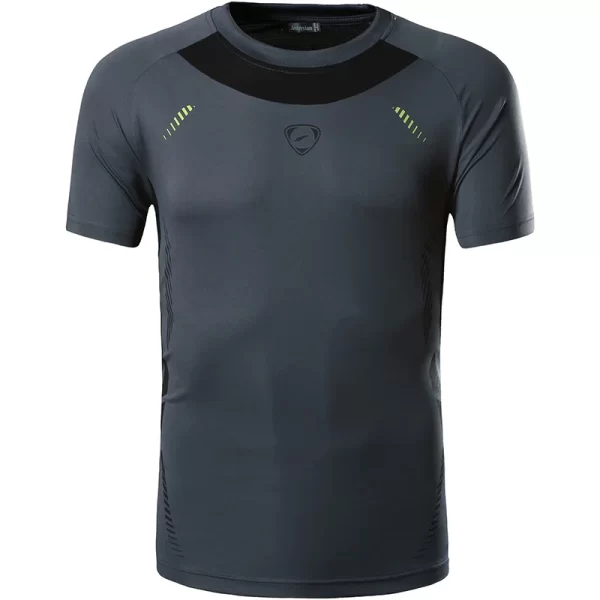 Camiseta manga curta masculina, Jeansian,  preta, esportiva, ajuste seco, corrida, fitness, treino, LSL069 - Image 8