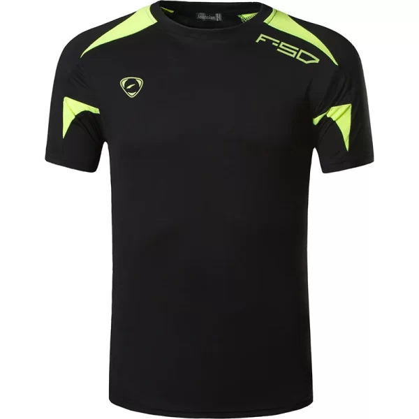 Camiseta manga curta masculina, Jeansian,  preta, esportiva, ajuste seco, corrida, fitness, treino, LSL069 - Image 12