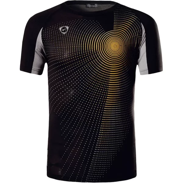 Camiseta manga curta masculina, Jeansian,  preta, esportiva, ajuste seco, corrida, fitness, treino, LSL069 - Image 7