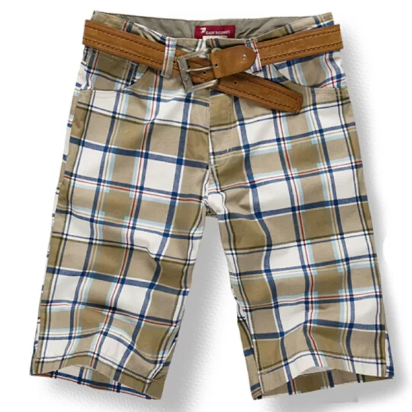 Bermuda xadrez masculina, tamanho grande 6 estilos, moda verão, praia, Walking, Tartan Plus Size, 38 - Image 4