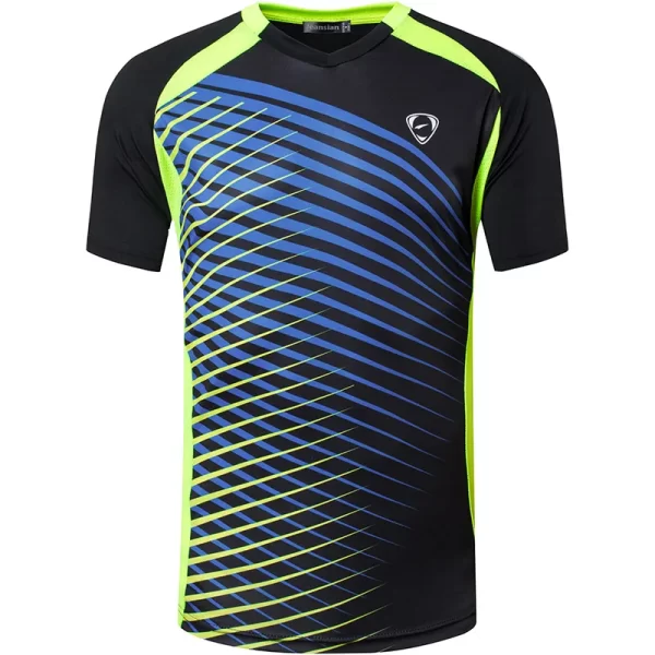 Camiseta manga curta masculina, Jeansian,  preta, esportiva, ajuste seco, corrida, fitness, treino, LSL069 - Image 17