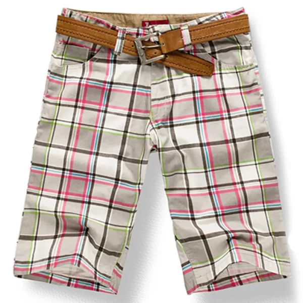 Bermuda xadrez masculina, tamanho grande 6 estilos, moda verão, praia, Walking, Tartan Plus Size, 38 - Image 5