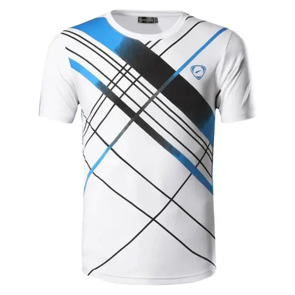 Camiseta manga curta masculina, Jeansian,  preta, esportiva, ajuste seco, corrida, fitness, treino, LSL069 - Image 2