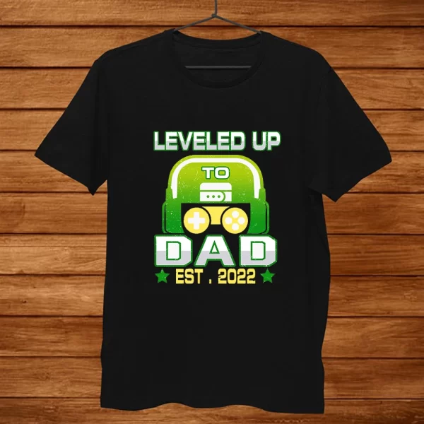 Camiseta de manga curta, masculina, com gola O, anúncio grávida, presente, promovido ao papai, para papai. - Image 6