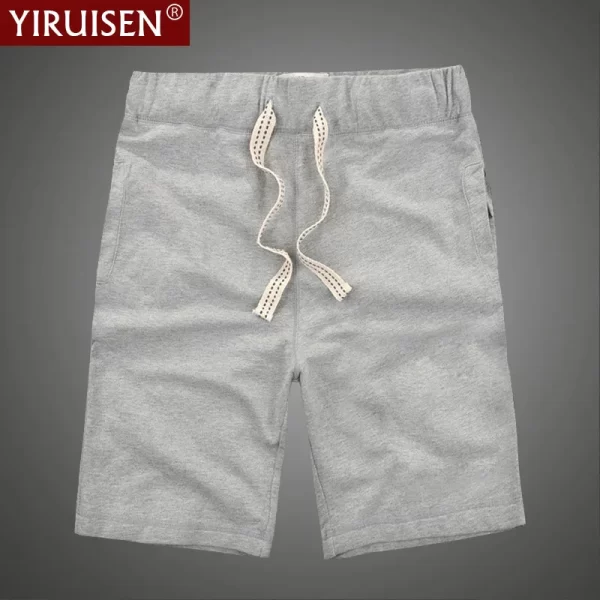 Bermuda masculina, 100% algodão, moda verão, Yiruisen, sólidos calças casuais, boardshorts, ginásio respirável roupas suaves - Image 9