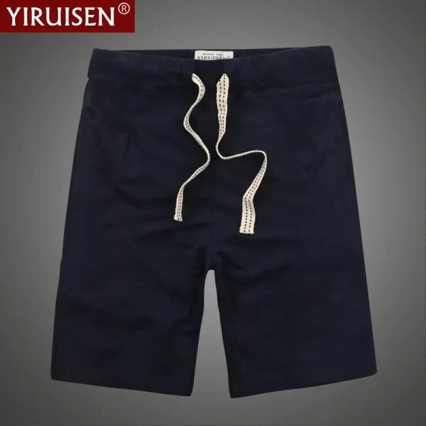 Bermuda masculina, 100% algodão, moda verão, Yiruisen, sólidos calças casuais, boardshorts, ginásio respirável roupas suaves - Image 8