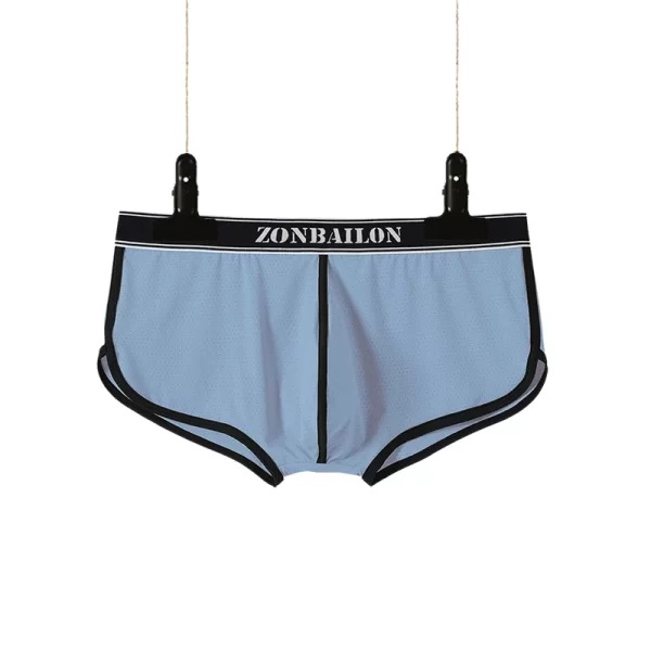 Cuecas boxer masculina, Roupa Interior Solta Respirável, Sexy Boxer Shorts, Moda Cuecas, Fenda de Nylon, Tamanho M-XXXL. - Image 4