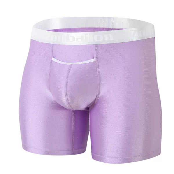 Cueca boxer masculina, de nylon respirável,  de perna longa,  de alta qualidade, novo, tamanho M-3XL. - Image 8