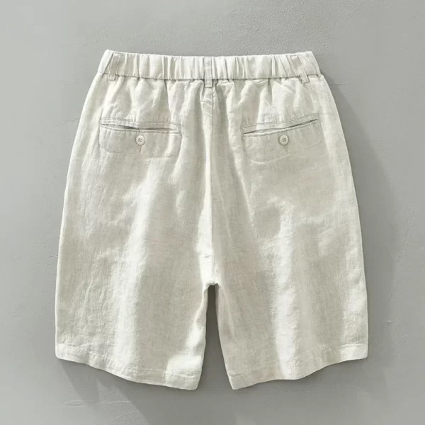 Bermuda leve masculina de linho, roupa casual, novas tendências. - Image 3