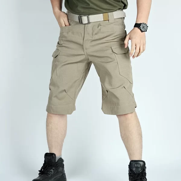 Bermuda masculina,  tácticos respiráveis IX7,  de carga multi-bolsos, casual solto capris militar, resistente ao desgaste, verão, ao ar livre. - Image 2