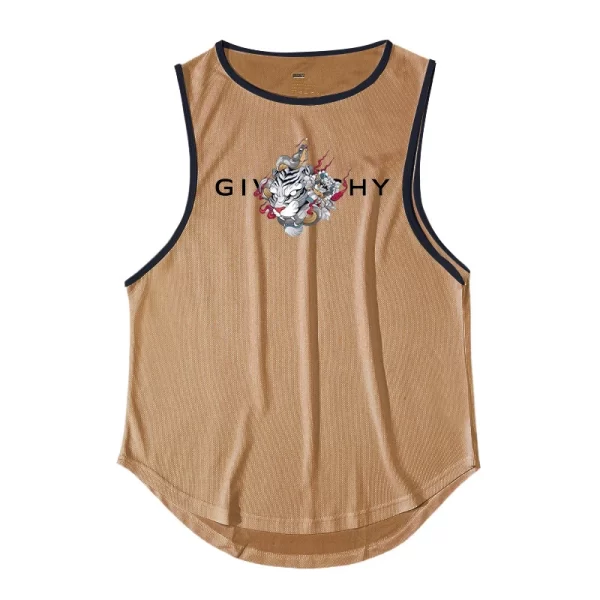 Camiseta regata masculina de ginástica para treino, musculação, fitness, sem mangas, roupa esportiva de secagem rápida de praia, colete muscular, verão. - Image 29
